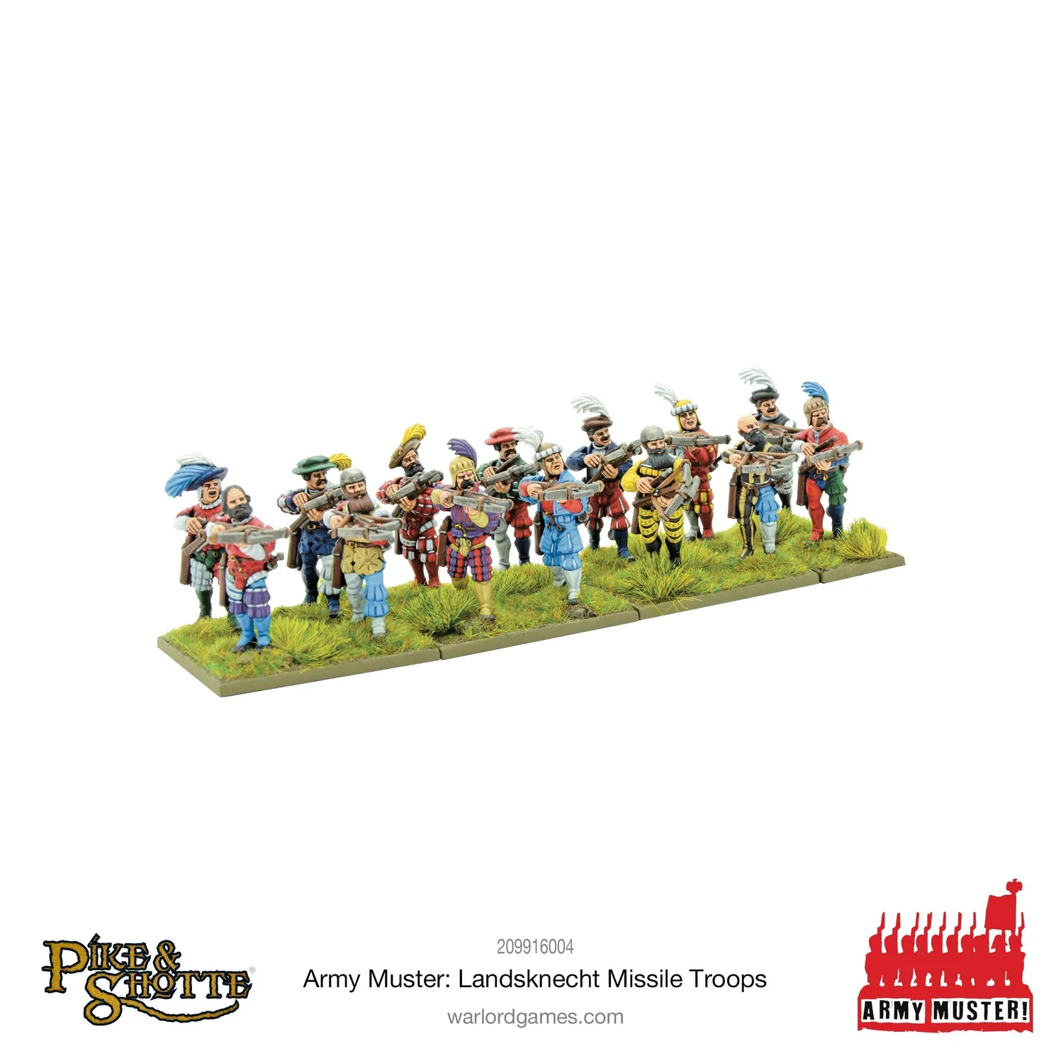 Bolt Action Pike & Shotte Landsknecht Missile Troops lot figurines