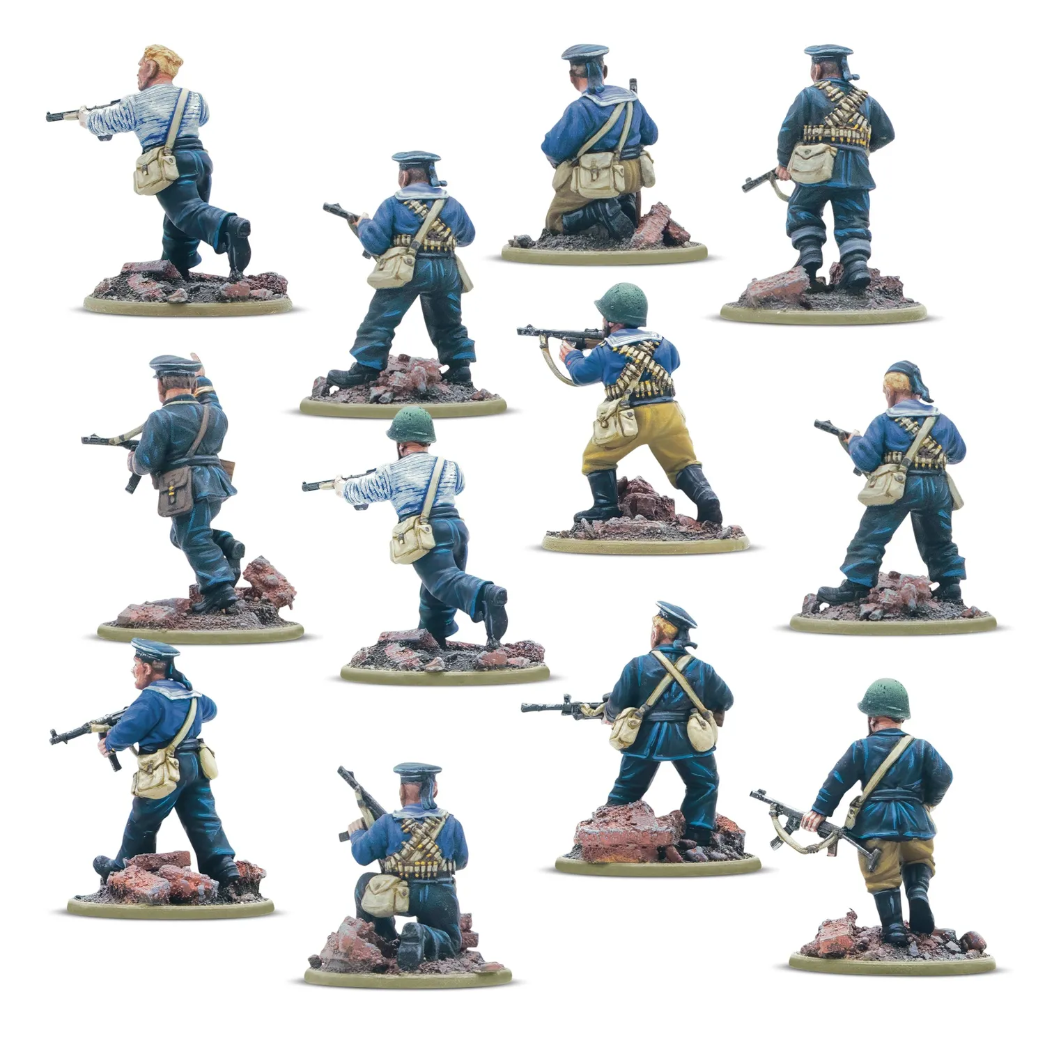 Bolt Action Soviet Naval Brigade veteran squad figurines résine