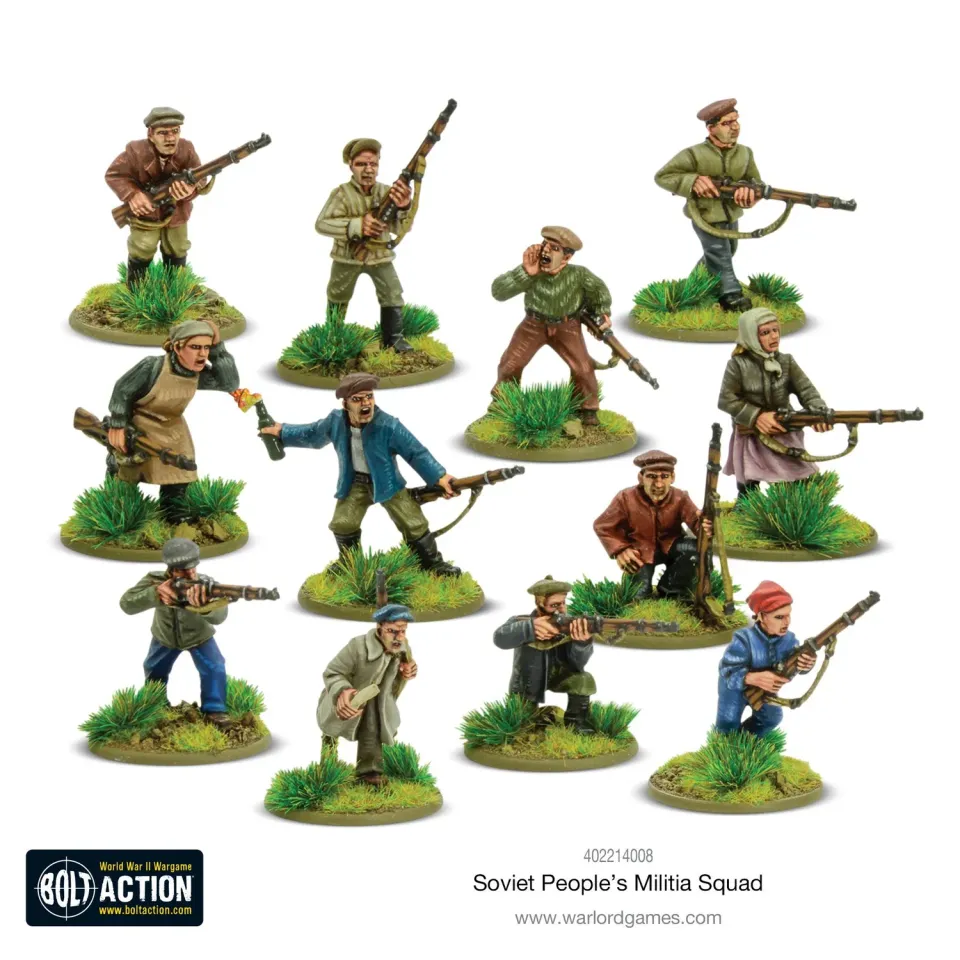 Warlord Games Bolt Action Soviet Peoples Militia escouade 12 métal