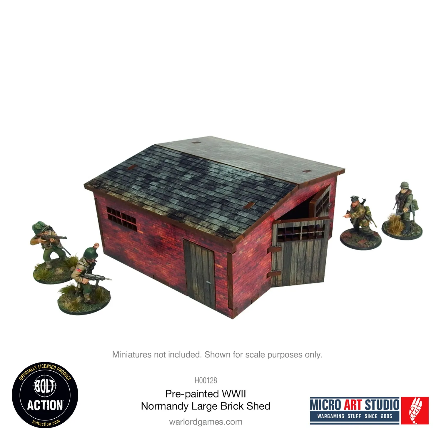 Bolt Action Normandy Large Brick Shed décor prépeint brique