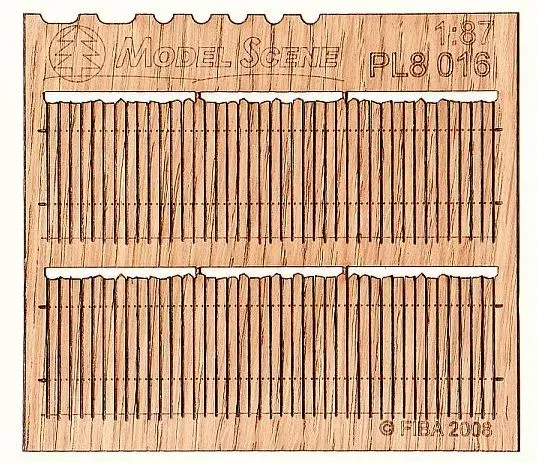 Albion Wooden Fence Irregular Cut I clôture diorama bois 2 pièces