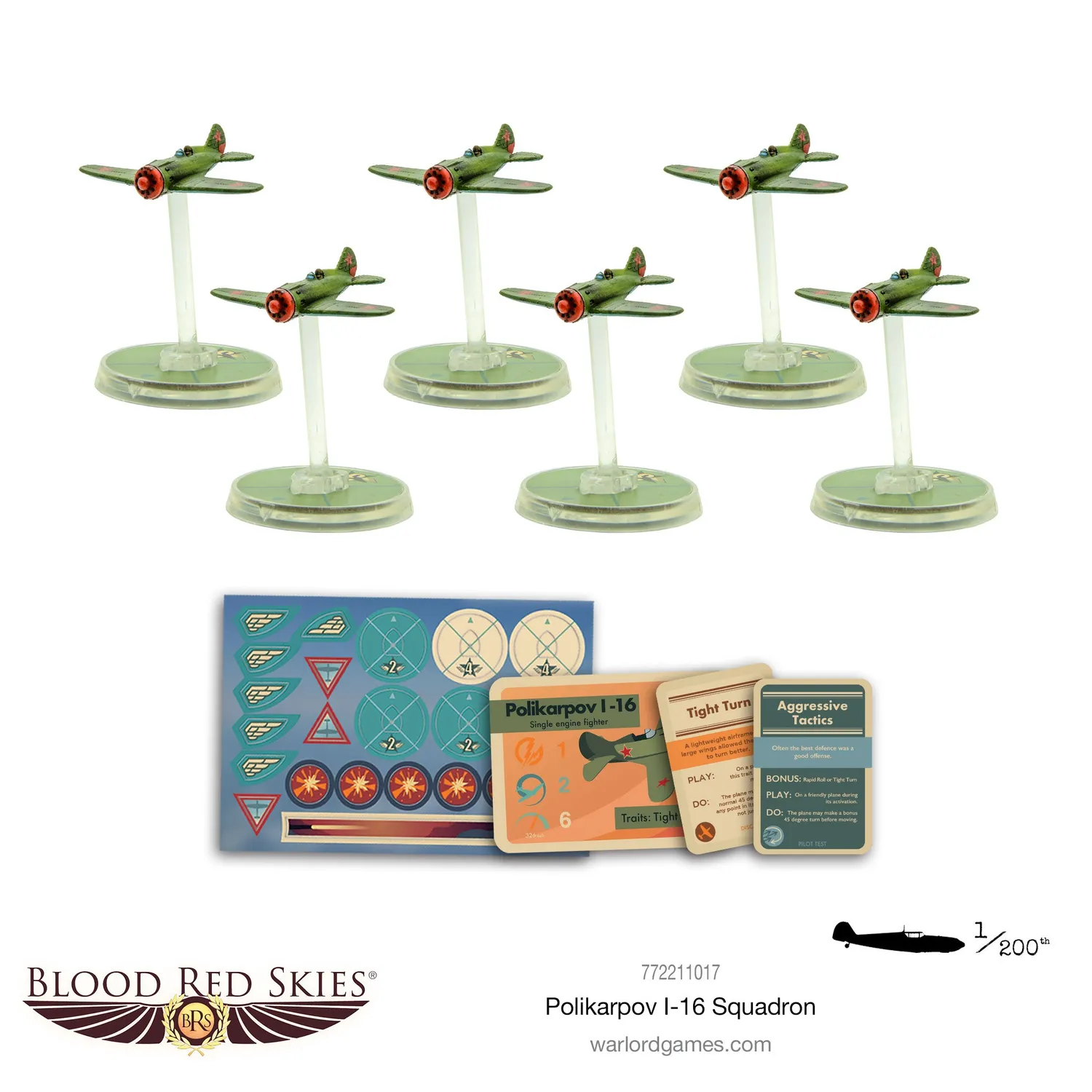 Warlord Games Blood Red Skies Polikarpov I-16 escadrille avion