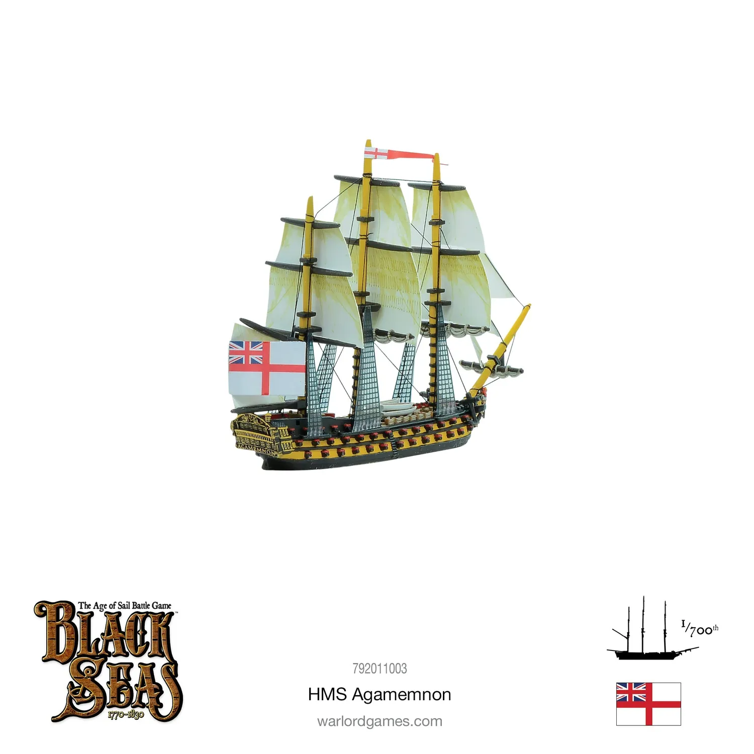 Warlord Games Black Seas HMS Agamemnon navire résine