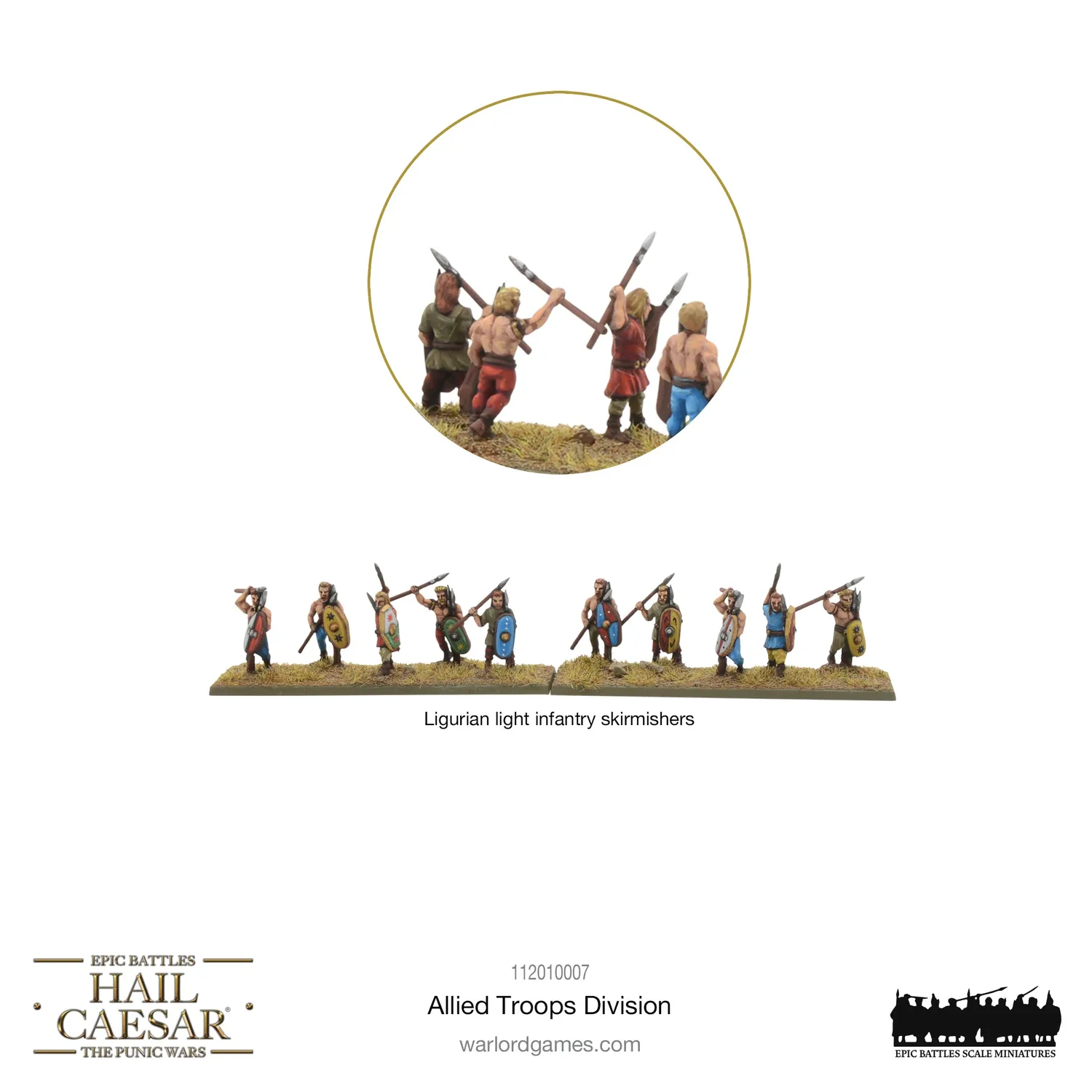 Warlord Hail Caesar Epic Battles Allied Troops division plastique