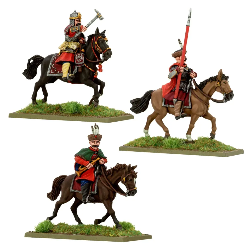 Warlord Games Pancerni heavy cavalry command figurines métal polonaises