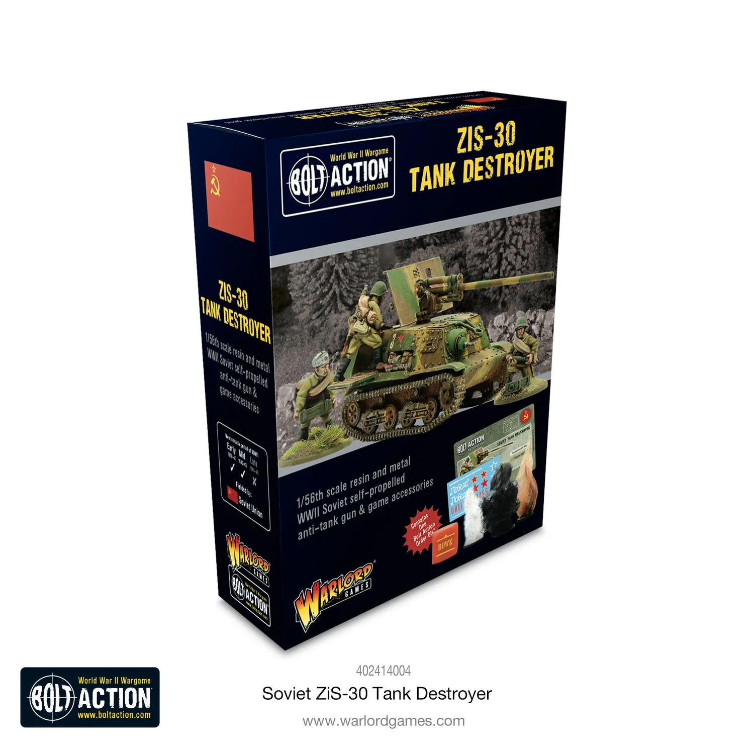 Bolt Action Soviet ZIS-30 Tank Destroyer char résine métal