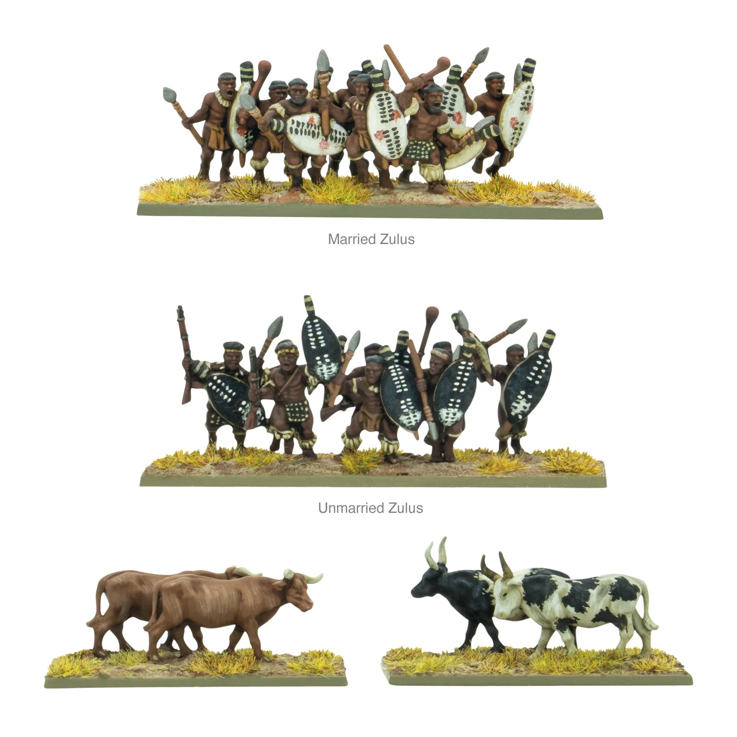 Bolt Action Black Powder Epic Battles Zulu Zulu Impi Brigade figurines plastique