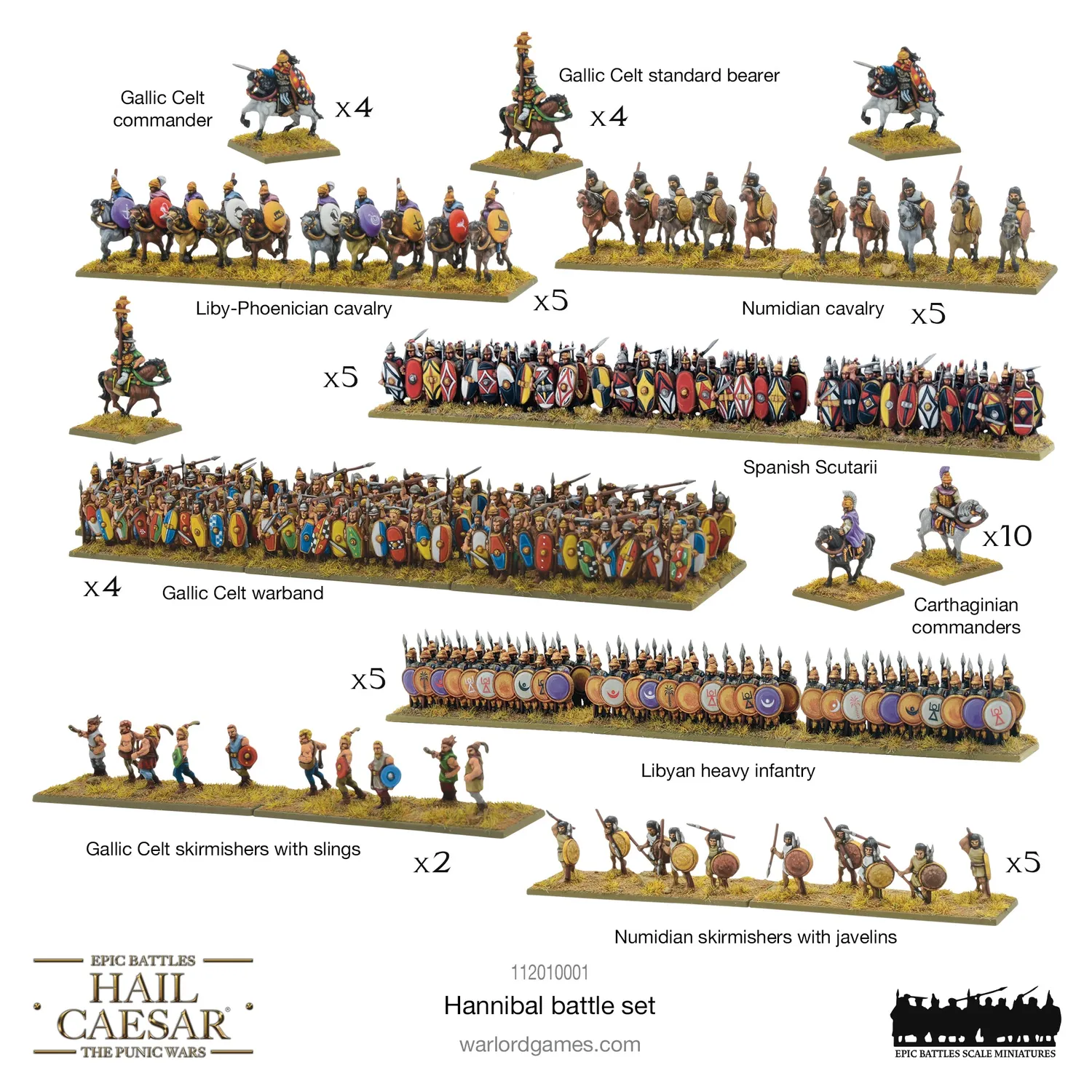Hail Caesar Epic Battles Hannibal battle-set boîte de bataille armées romaines et carthaginoises