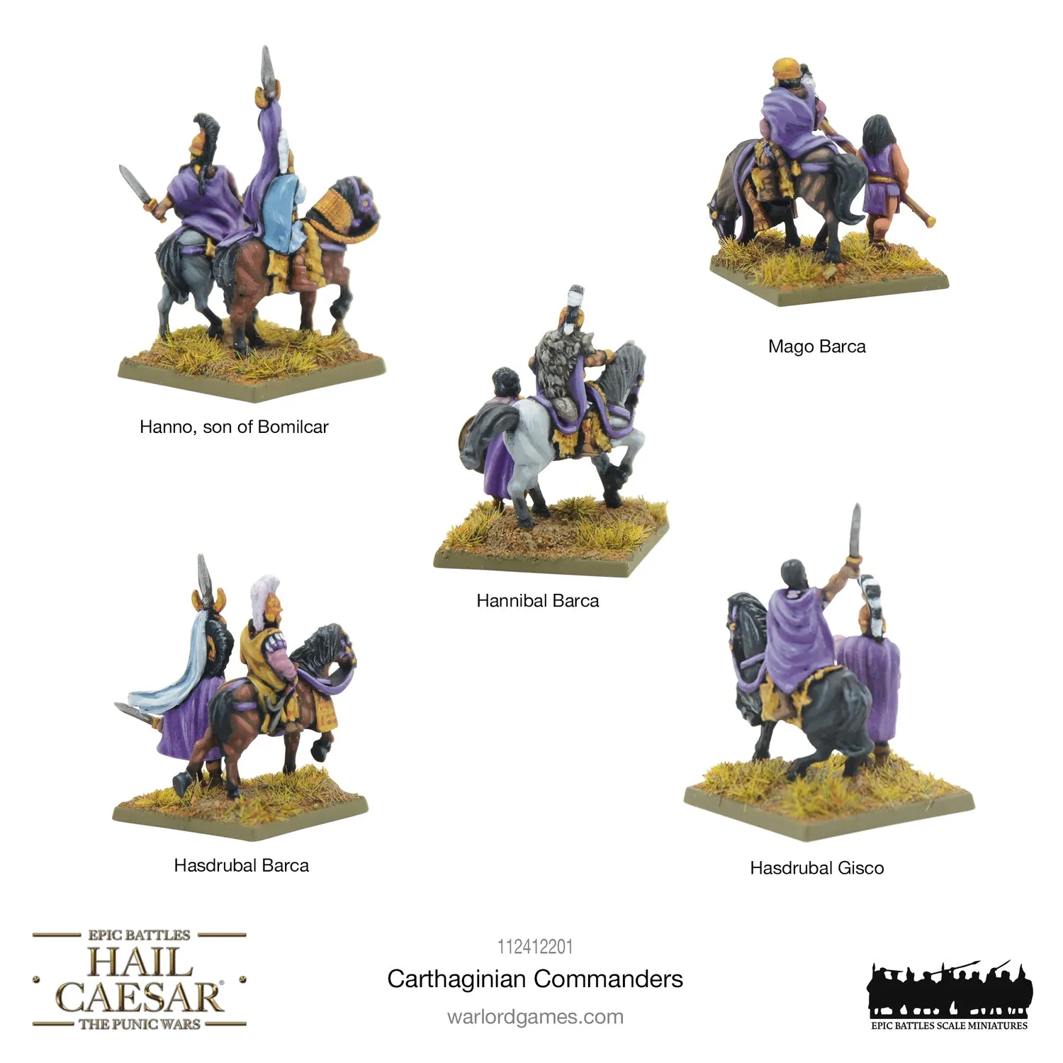 Warlord Hail Caesar Epic Battles Carthaginian Commanders résine
