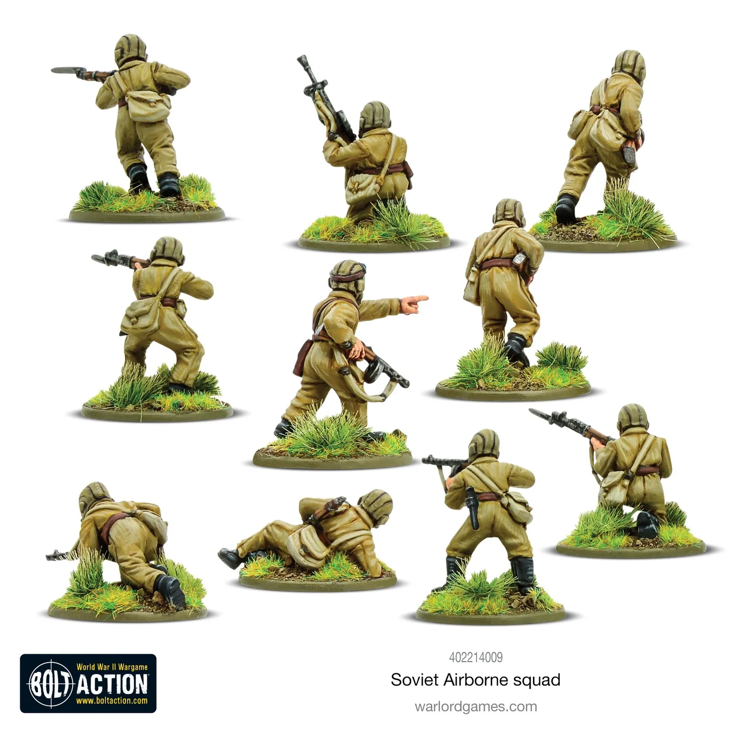 Bolt Action Soviet Airborne Squad figurines métal 10 figurines