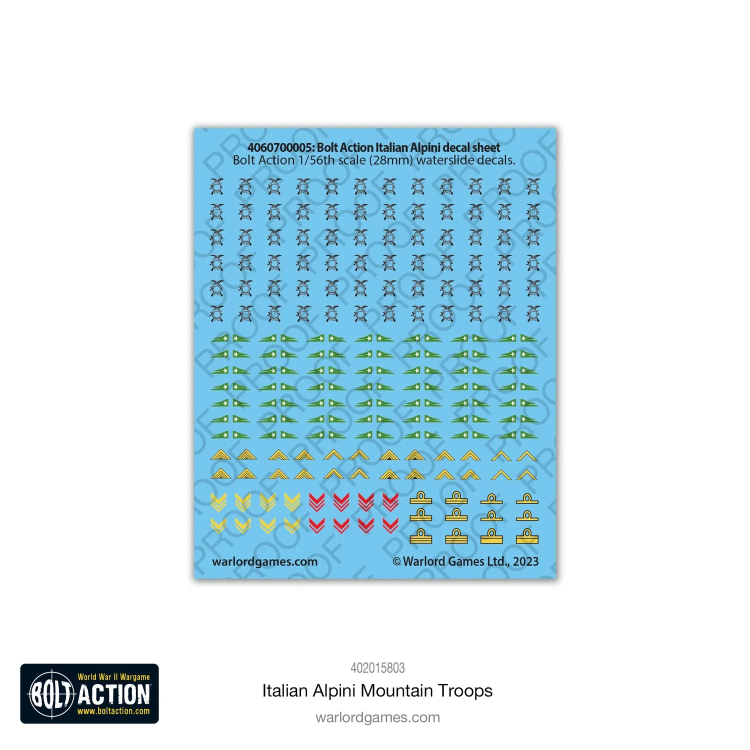 Bolt Action Italian Alpini Mountain Troops figurines 30 soldats