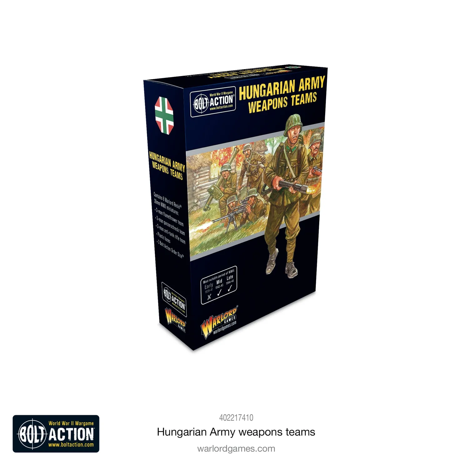 Bolt Action Hungarian Army weapons teams équipes d’armes 6 figurines