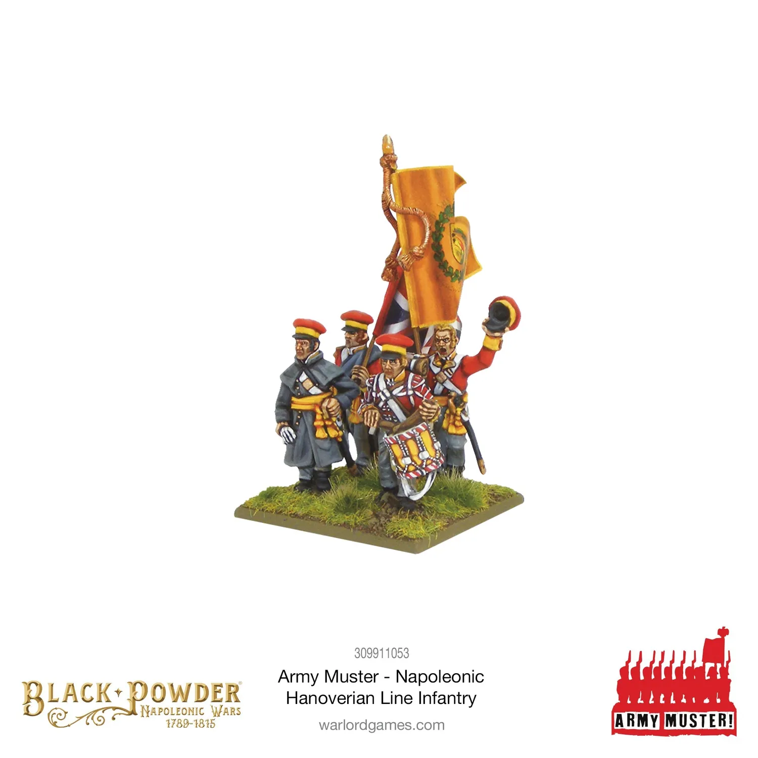 Black Powder Army Muster Hanoverian Line Infantry brigade plastique