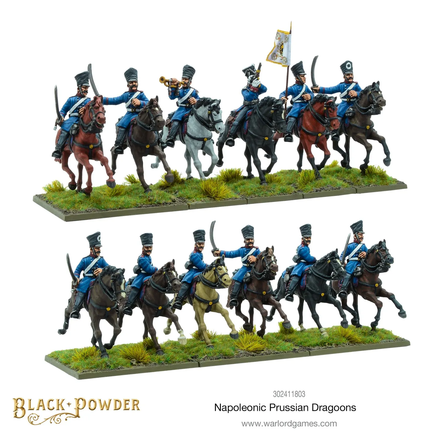 Black Powder Dragons prussiens figurines résine x12