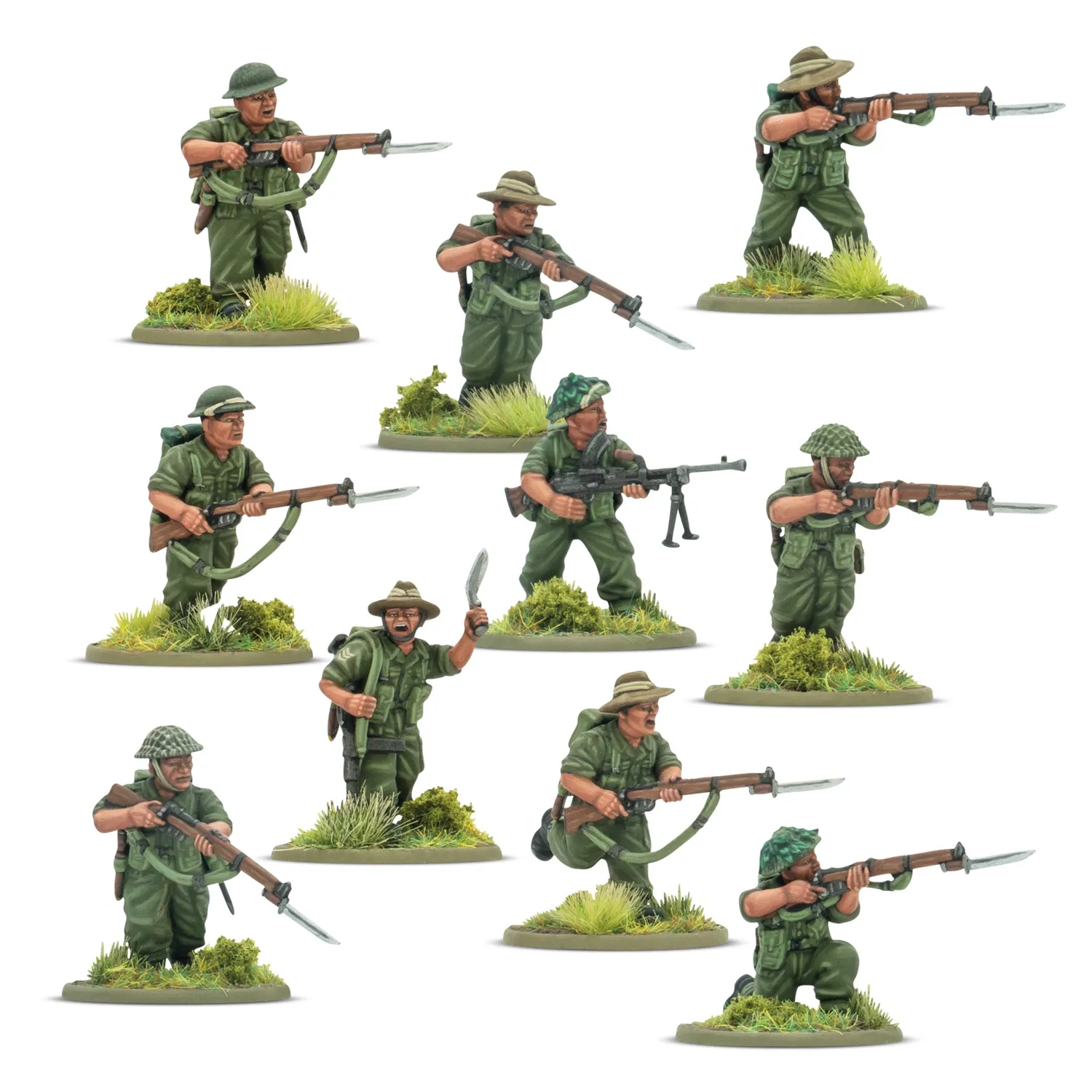 Bolt Action Gurkha Infantry Platoon peloton d’infanterie 30 figurines