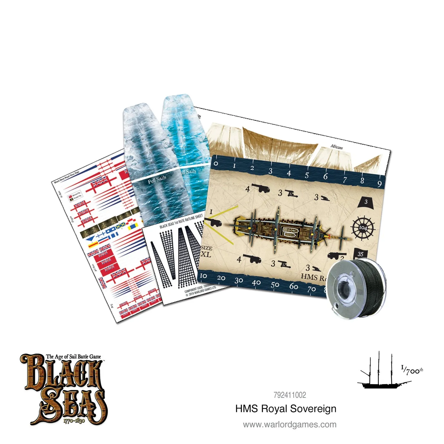 Warlord Games Black Seas HMS Royal Sovereign navire 100 canons résine