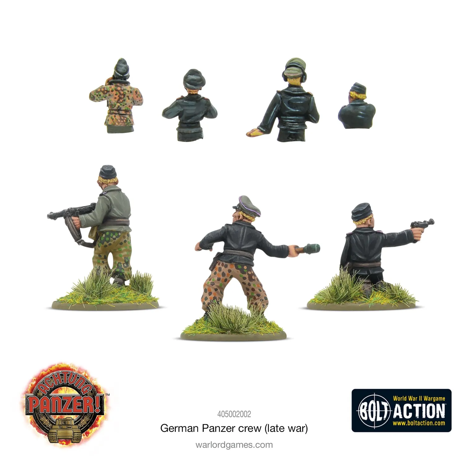 Bolt Action German Panzer Crew Late War figurines résine 7 figs