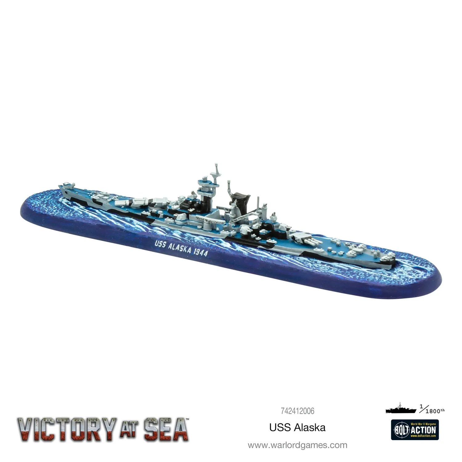 Bolt Action Victory at Sea USS Alaska navire résine