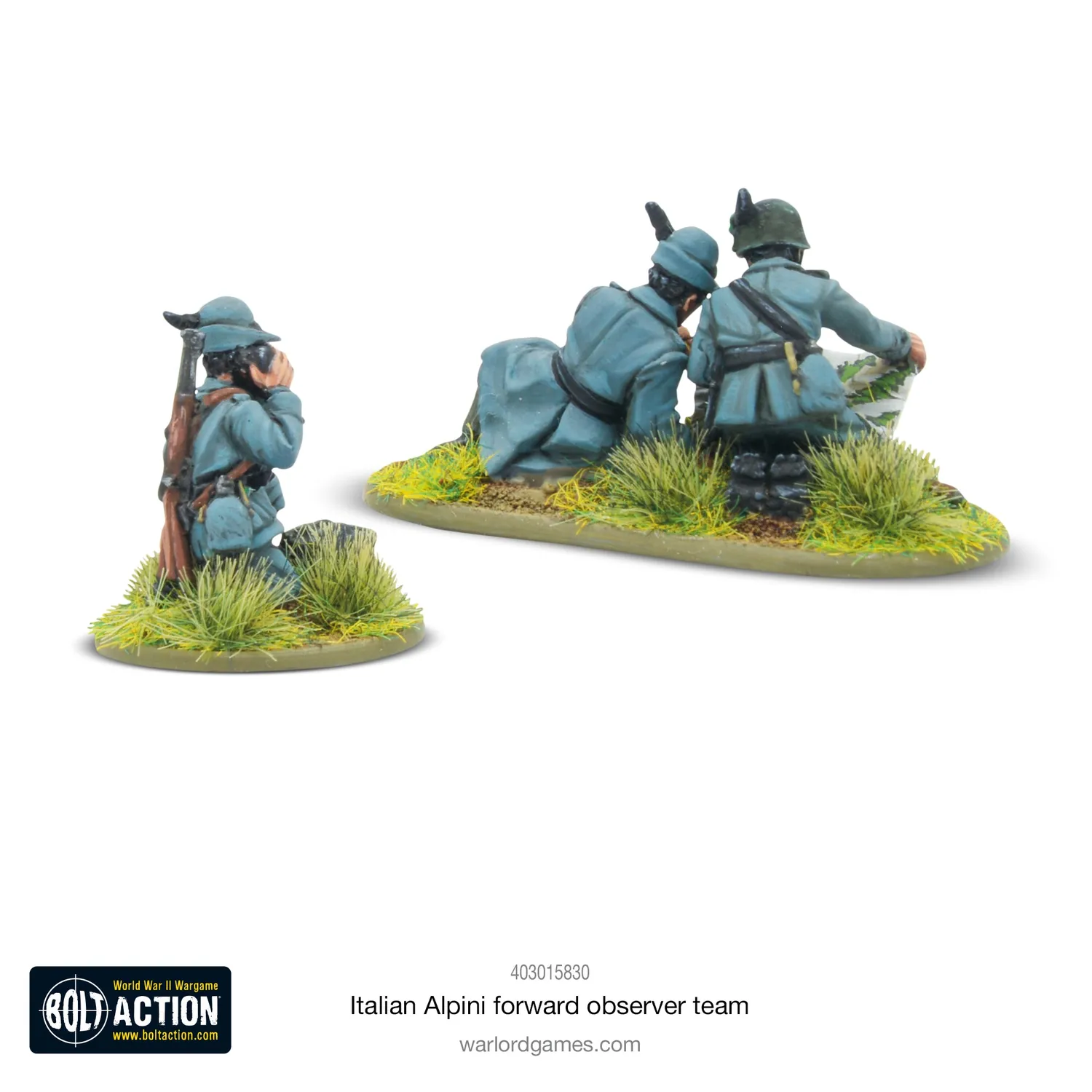 Bolt Action Italian Alpini Forward Observer Team figurines métal