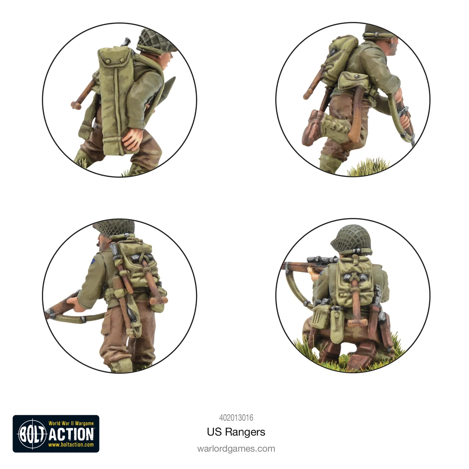 Bolt Action US Rangers boîte figurines plastique 30