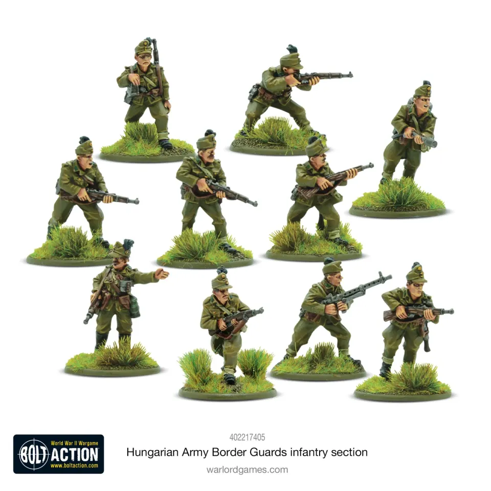 Bolt Action Hungarian Army Border Guards Infantry Section escouade métal 10 figurines