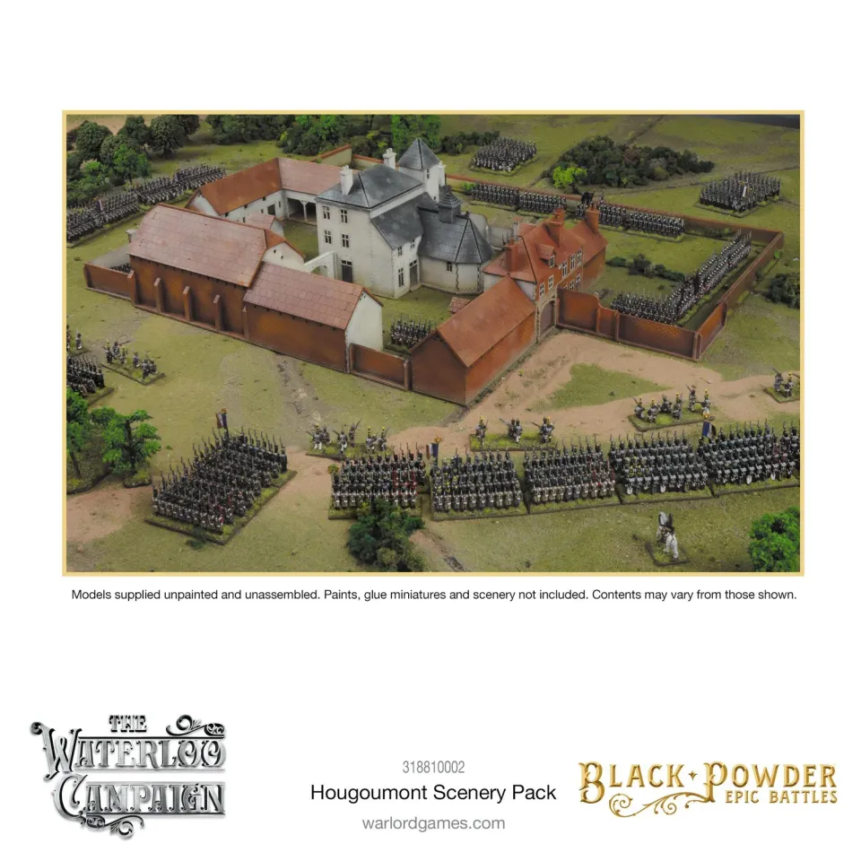 Bolt Action Black Powder Waterloo Hougoumont décor MDF