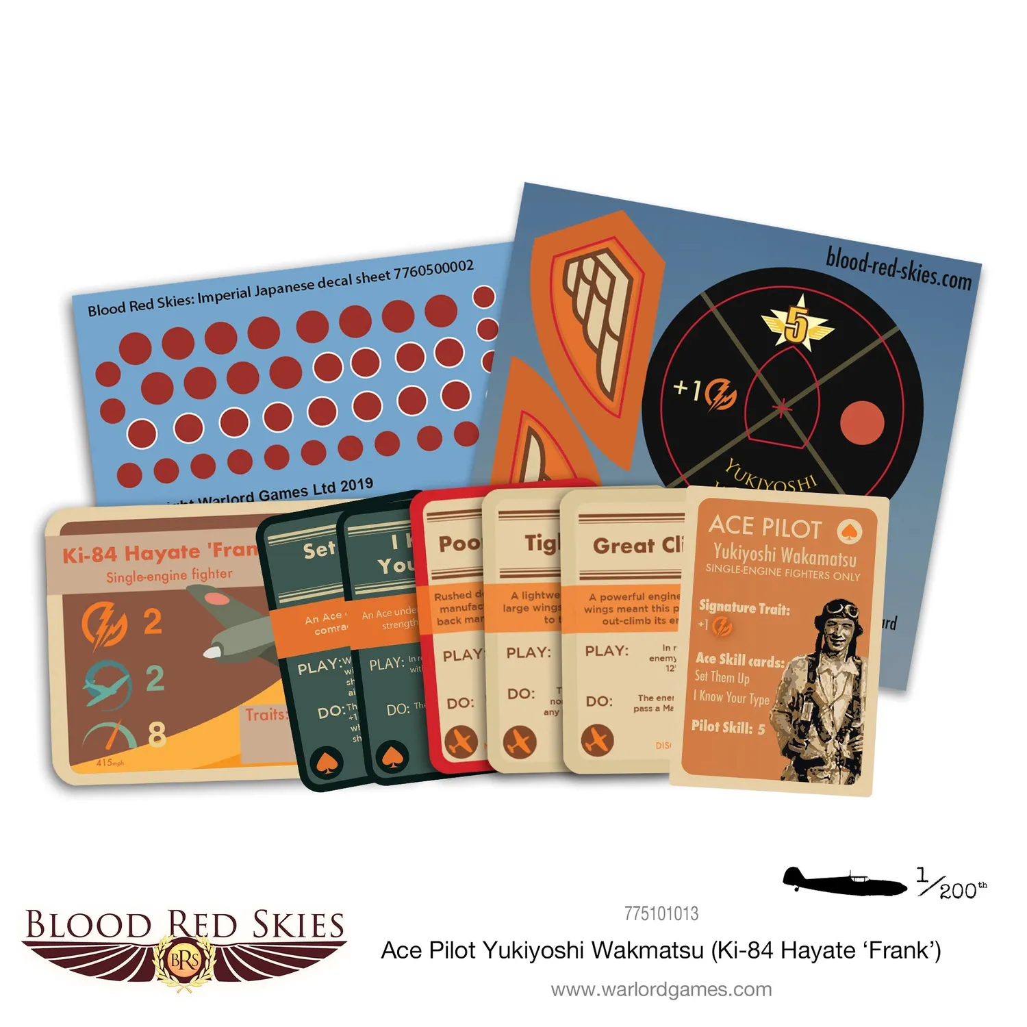 Warlord Games Blood Red Skies Wakamatsu avion Ki-84 résine