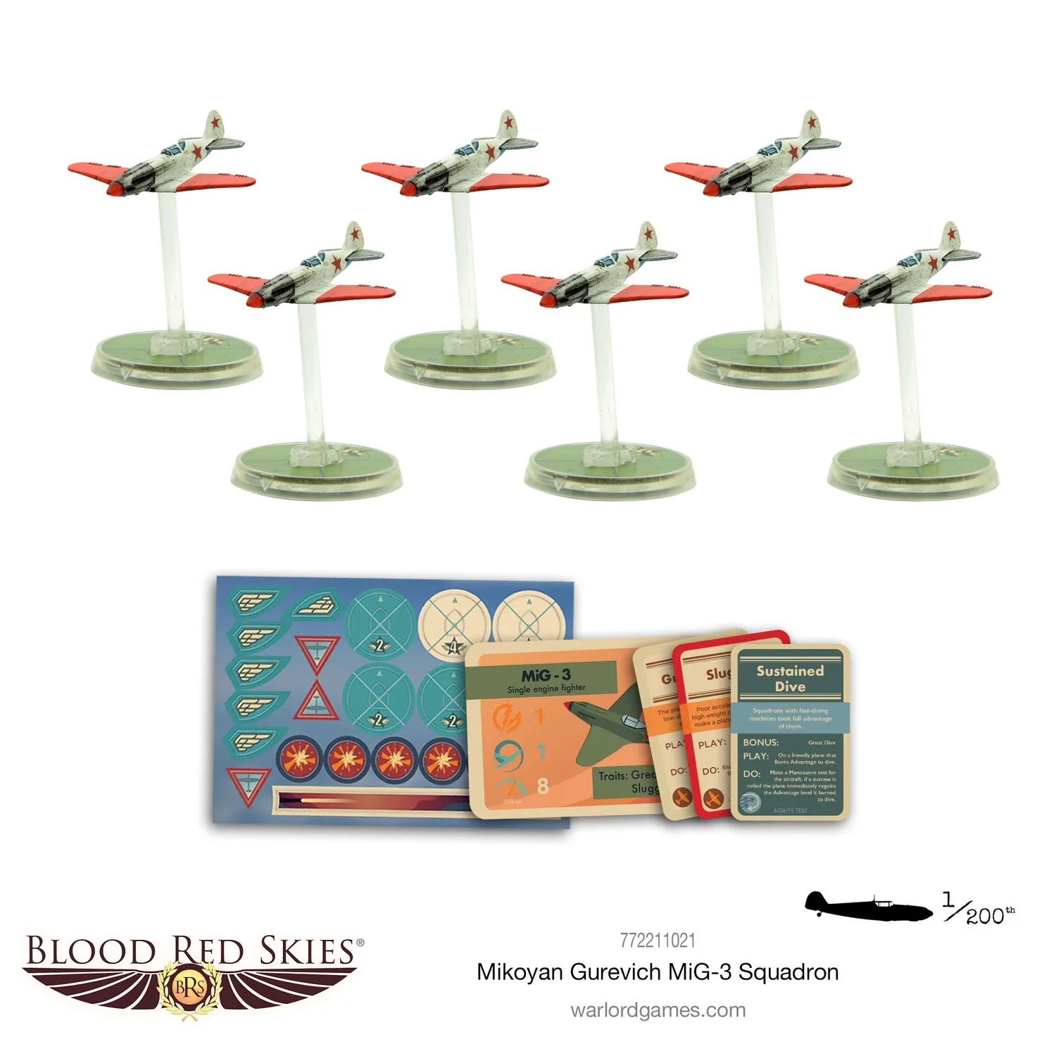 Warlord Games Blood Red Skies MiG-3 Squadron escadrille