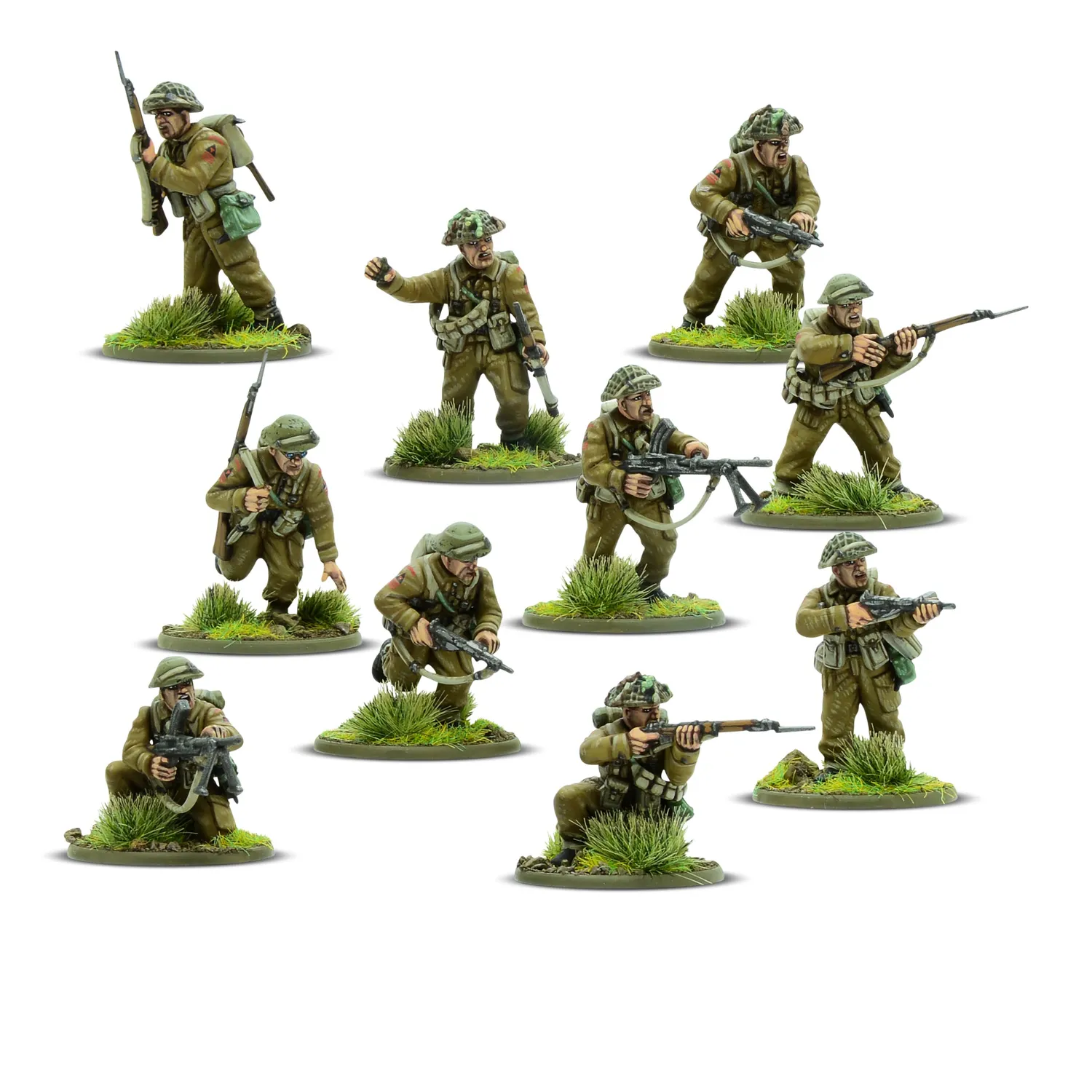 Bolt Action British & Canadian Recce Infantry Platoon figurines + Kangaroo