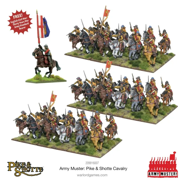 Bolt Action Army Muster Pike & Shotte Cavalry cavalerie 36 figurines