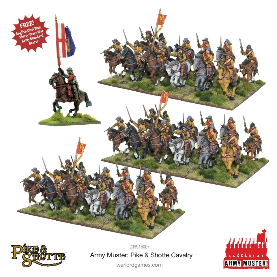 Bolt Action Army Muster Pike & Shotte Cavalry cavalerie 36 figurines