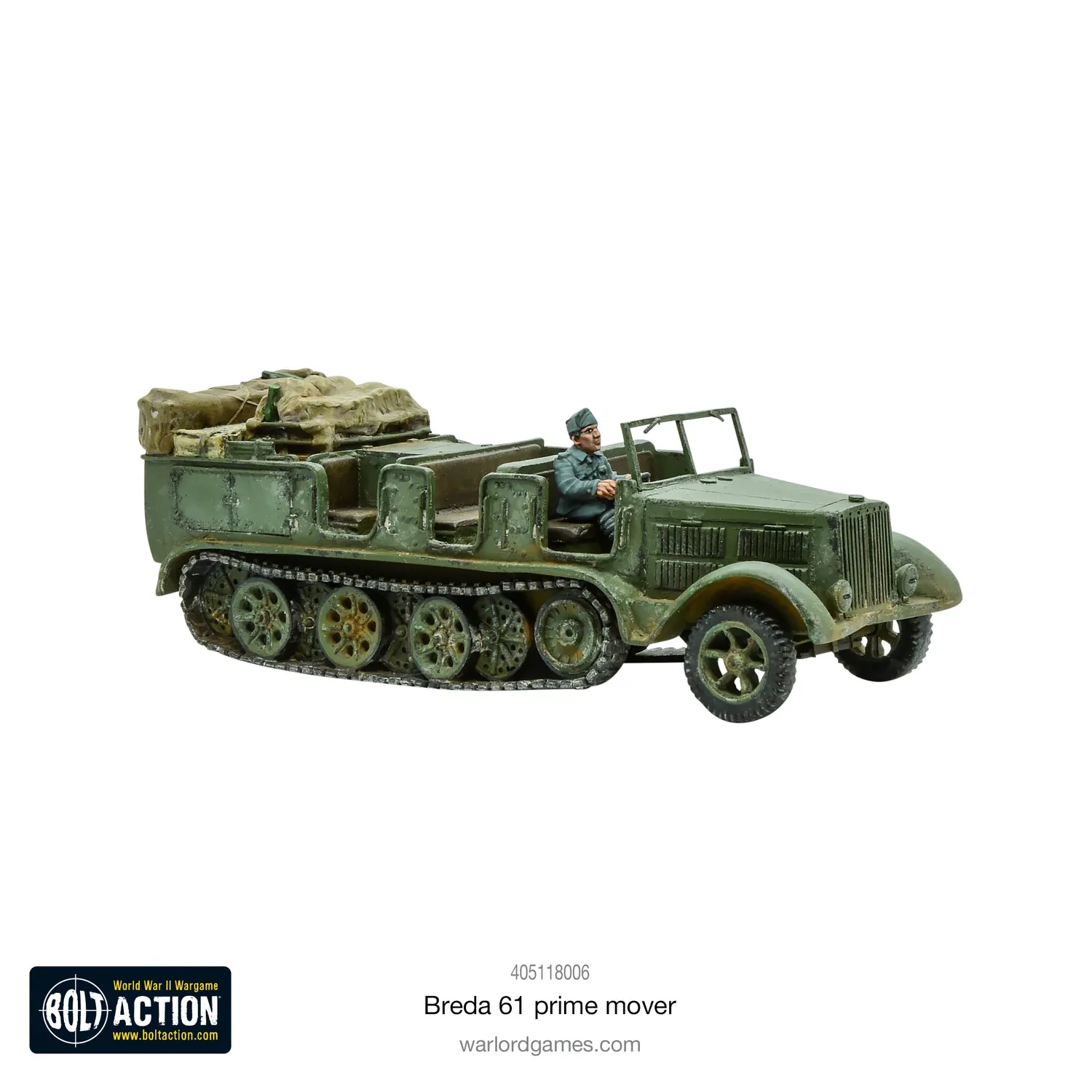 Bolt Action Breda 61 tracteur italien véhicule résine + métal