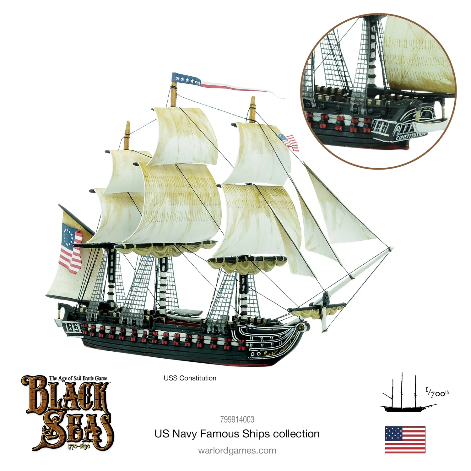 Bolt Action Black Seas United States Famous Ships Bundle navires US