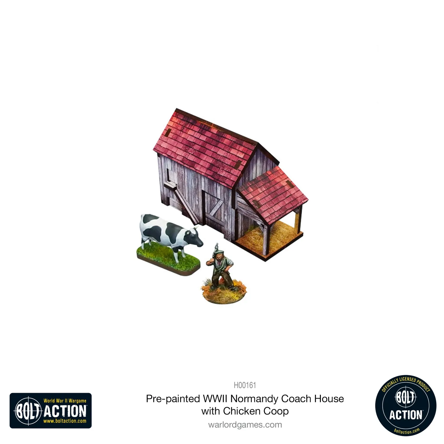 Bolt Action Normandy Coach House with Chicken Coop décor prépeint 28-30 mm