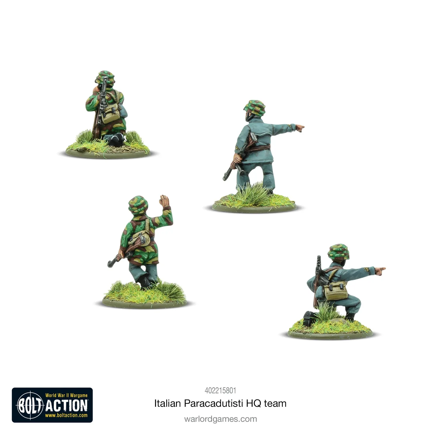 Warlord Games Bolt Action Italian Paracadutisti HQ figurines