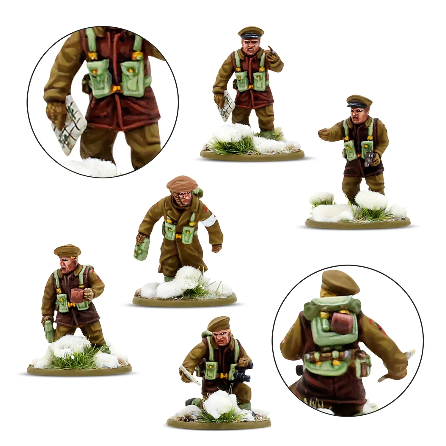 Bolt Action British Canadian Infantry Winter platoon 30 plastique