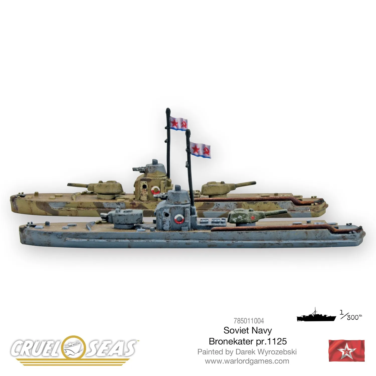 Bolt Action Soviet Bronekater pr.1125 navire métal Cruel Seas