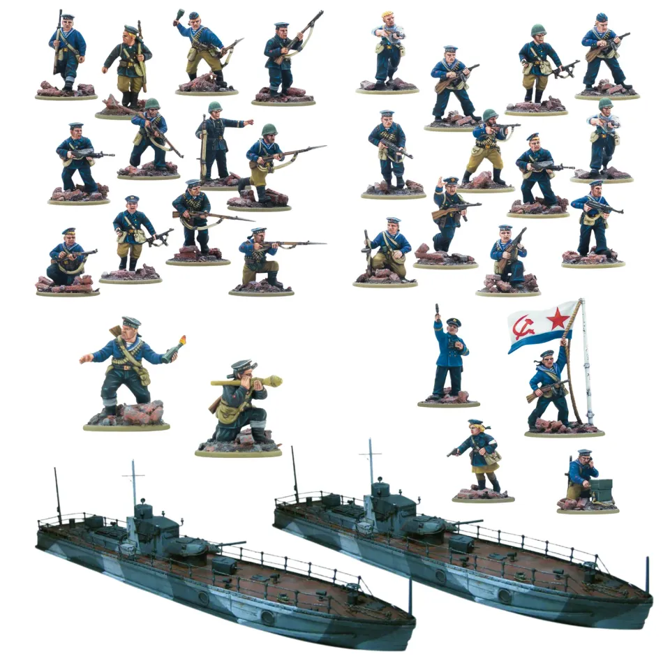 Bolt Action Crossing the Volga Bundle figurines soviétiques résine métal