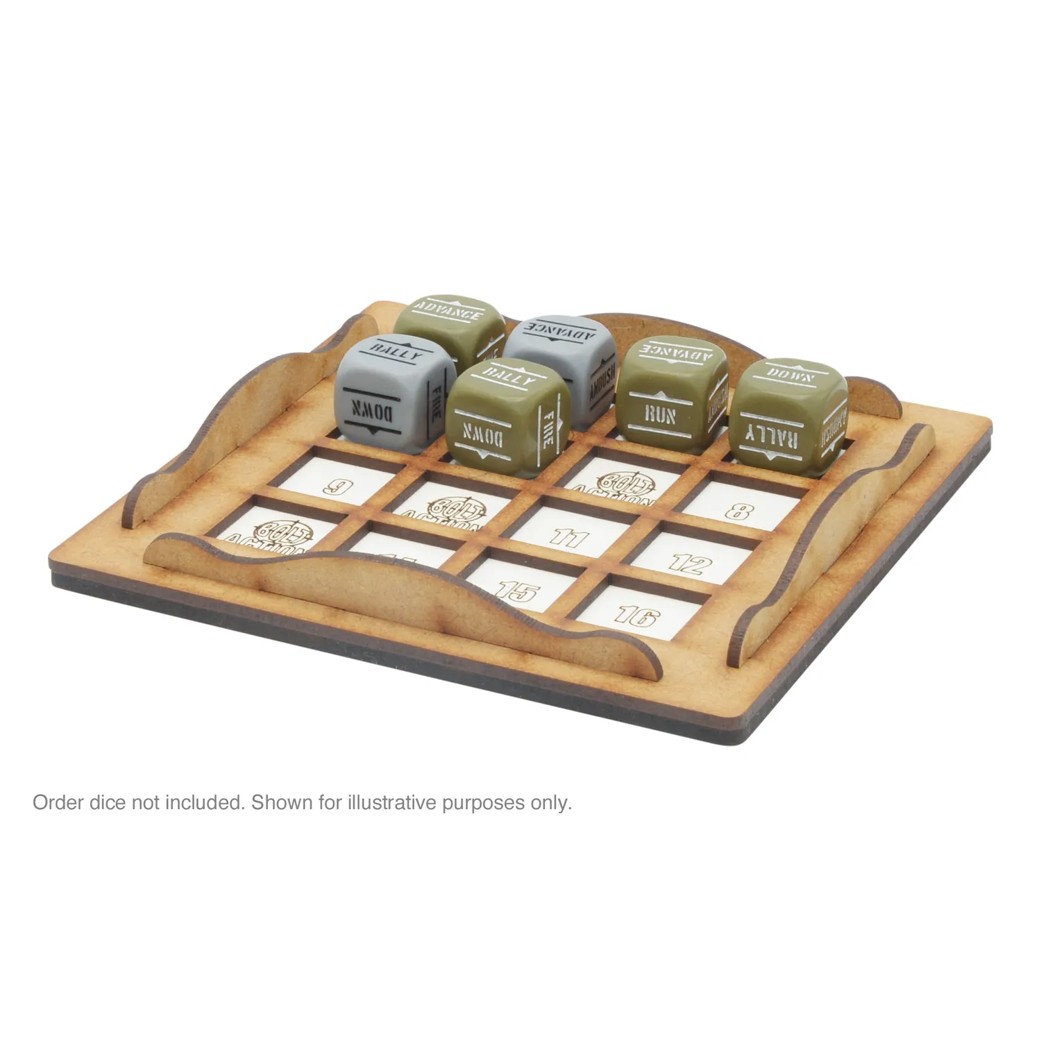Bolt Action MDF Dice Graveyard porte-dés 16 places