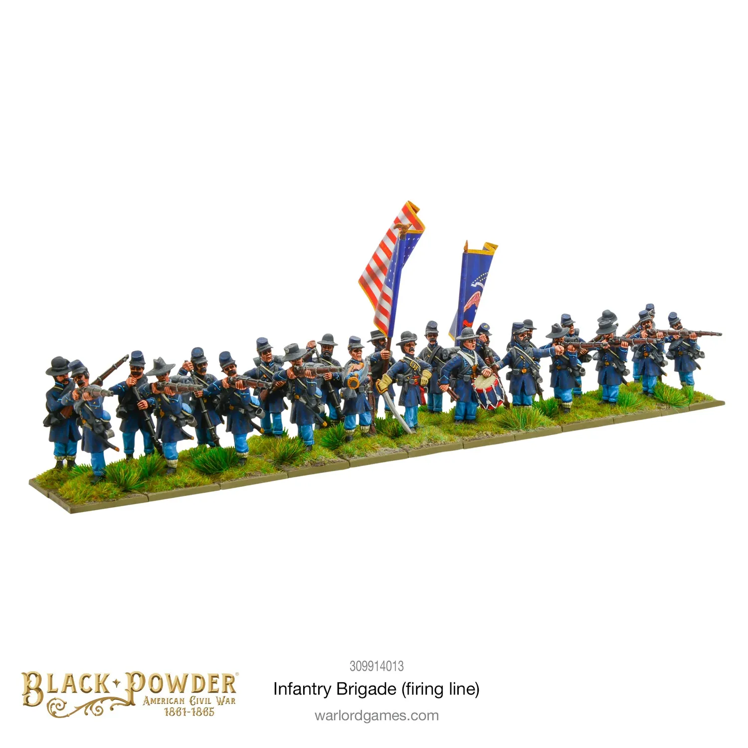 Bolt Action American Civil War Infantry Brigade Firing Line figurines 3 boîtes