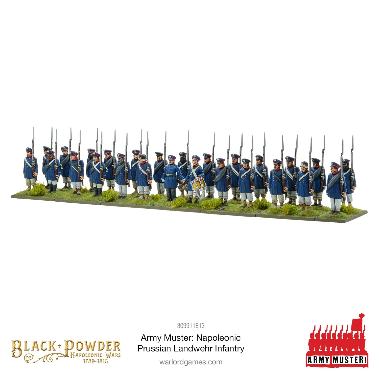 Bolt Action Army Muster Napoleonic Prussian Landwehr figurines