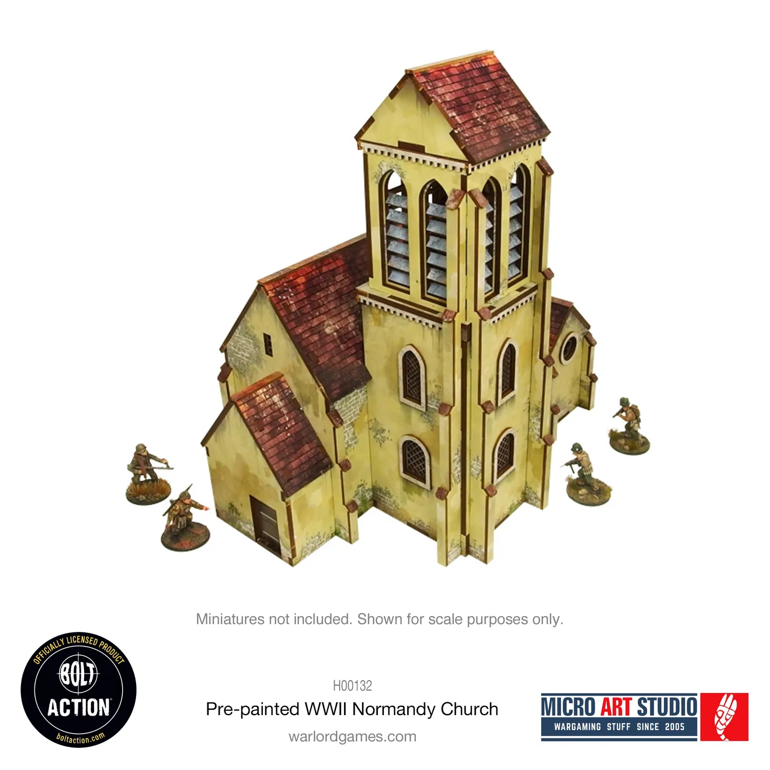 Bolt Action Pre-painted WW2 Normandy Church décor prépeint 28-30 mm