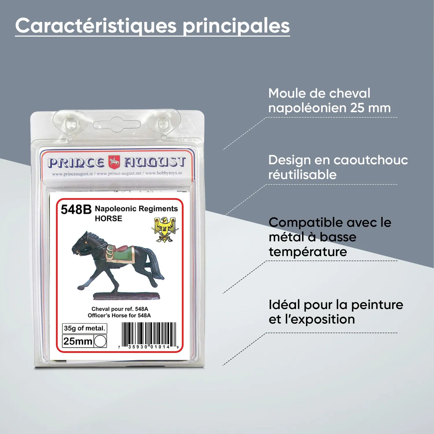 Prince August Hobby PA548B moule à couler cheval dragoons officiers 25 mm