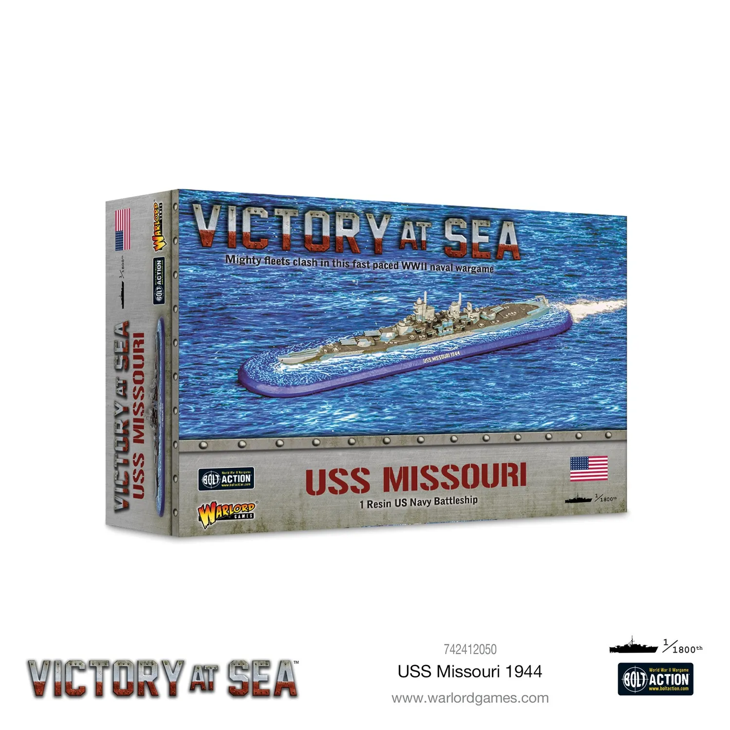 Bolt Action Victory at Sea USS Missouri maquette navale