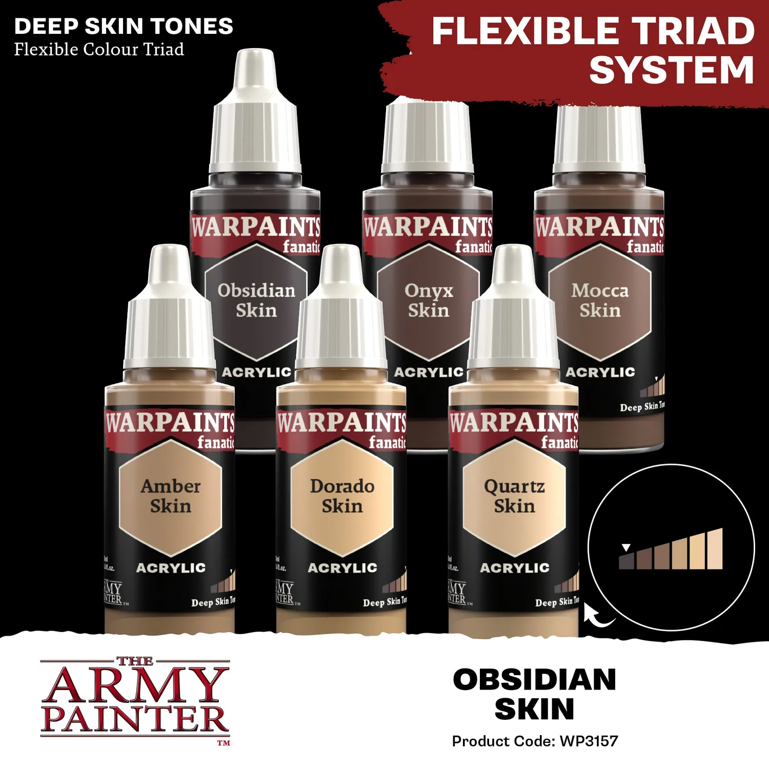 Army Painter Warpaints Fanatic Obsidian Skin peinture 18ml