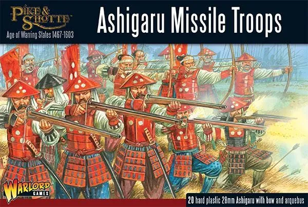 Bolt Action Pike & Shotte Ashigaru Missile Troops figurines plastique