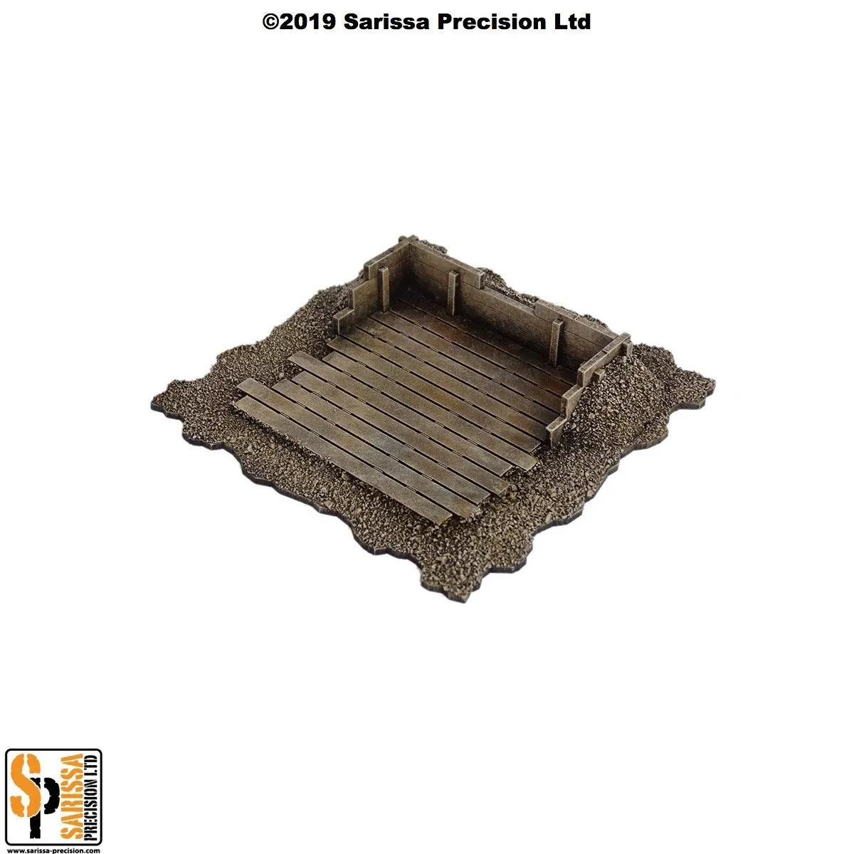 Bolt Action Terrain Earthwork Redoubt Set décor MDF amovible