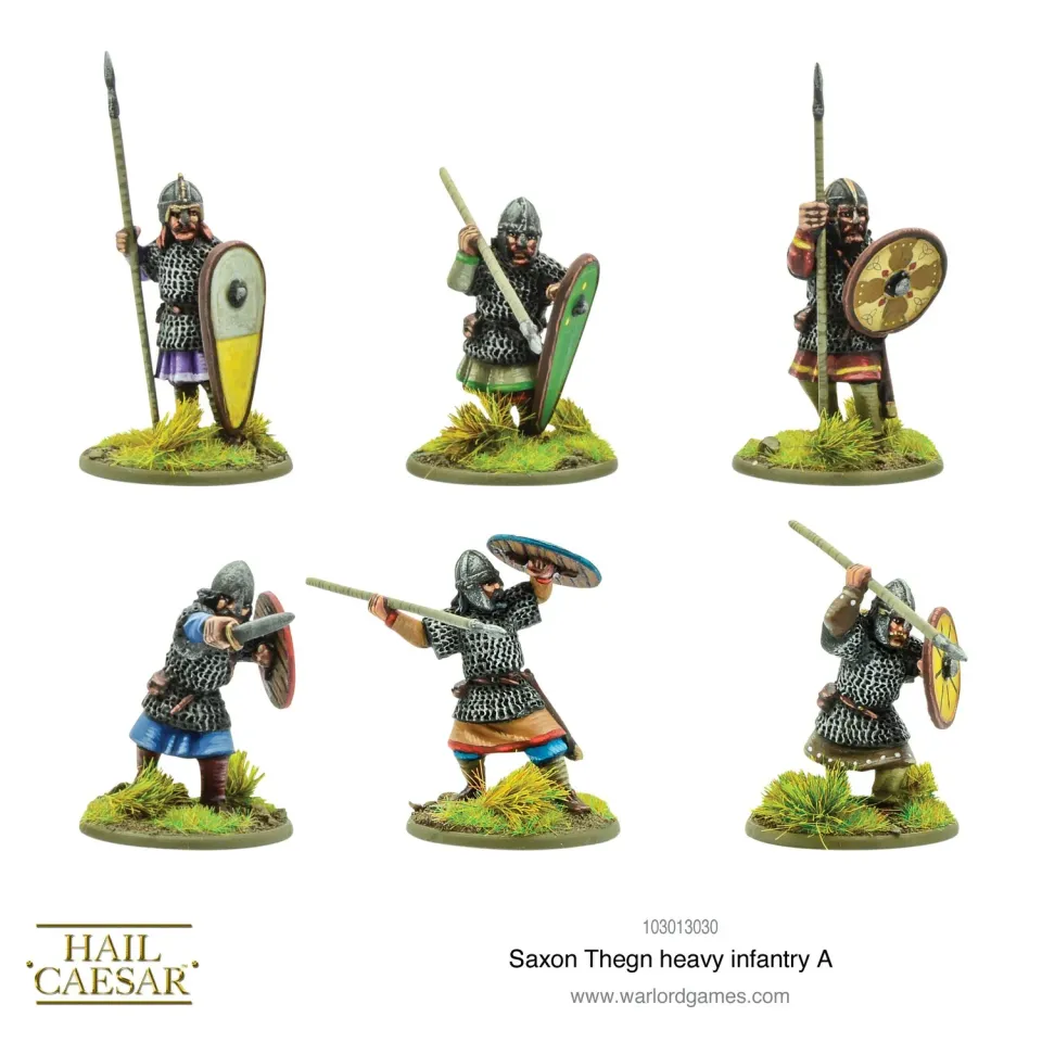 Warlord Games Hail Caesar Saxon Thegn Heavy Infantry A figurines métal x6