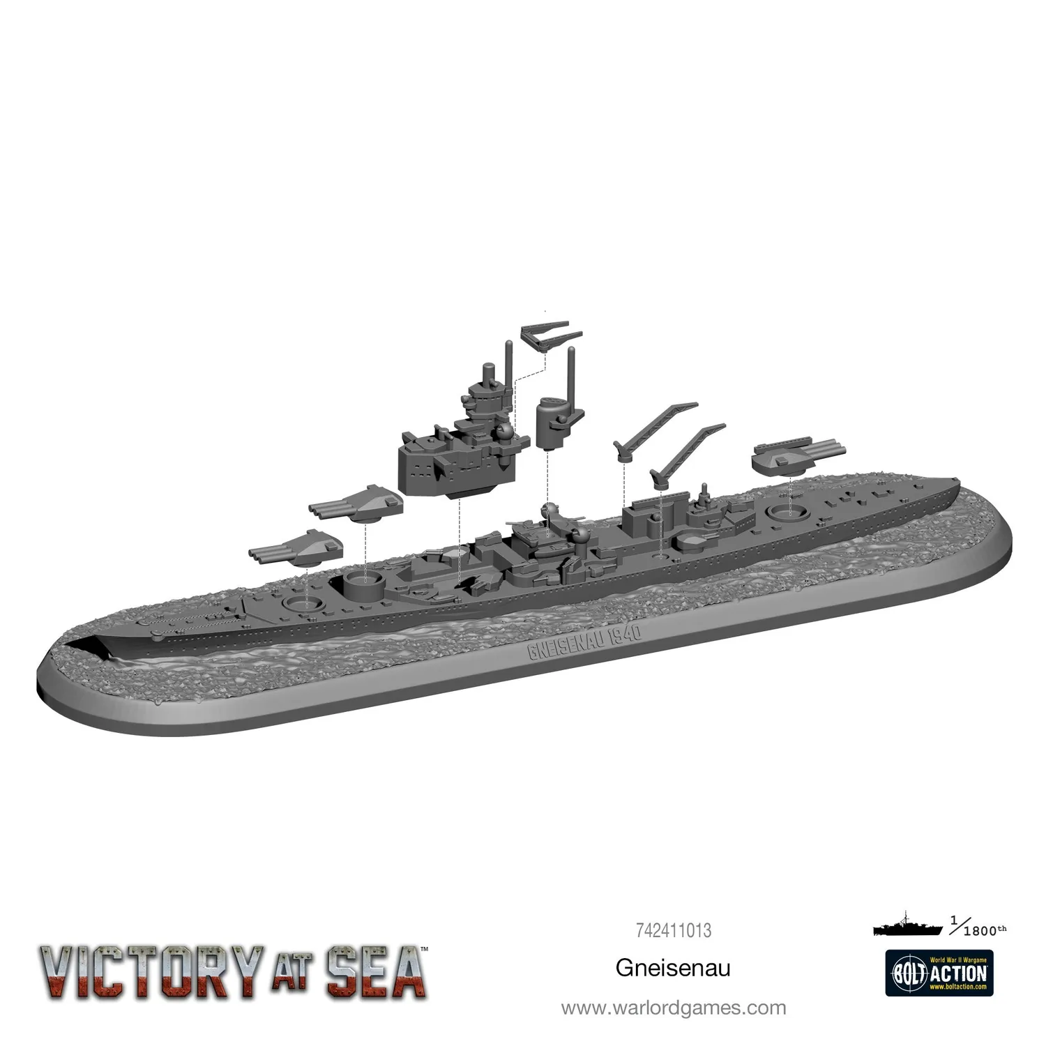 Warlord Victory at Sea Gneisenau navire cuirassé