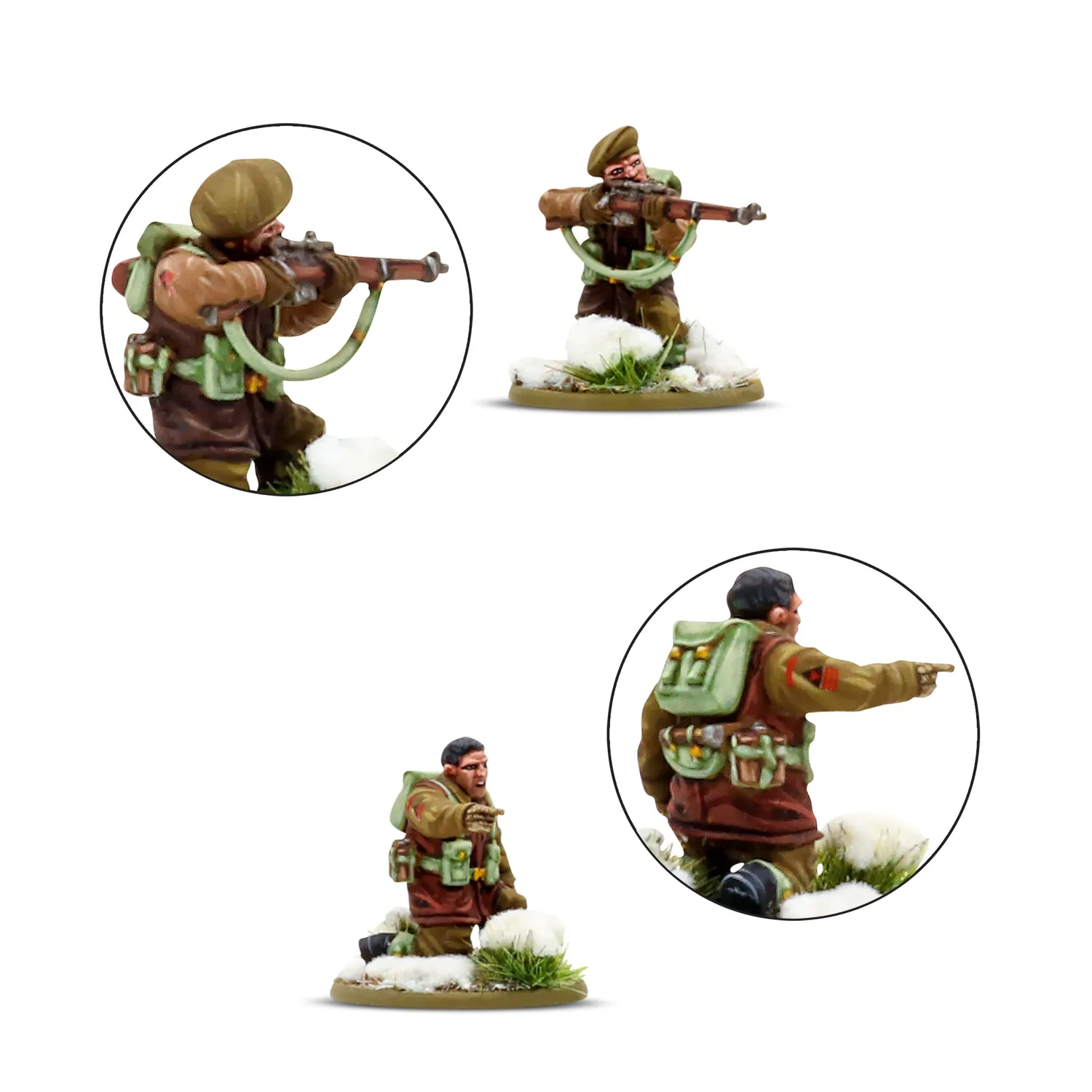 Bolt Action British Canadian Infantry Winter platoon 30 plastique